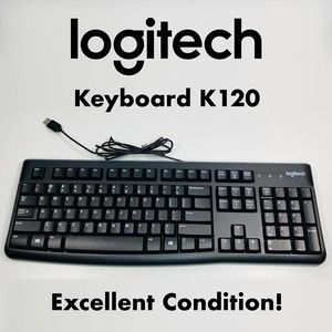 Logitech K120 Wired Keyboard: Comfortable, Quiet, Durable, Efficient Work/Gaming